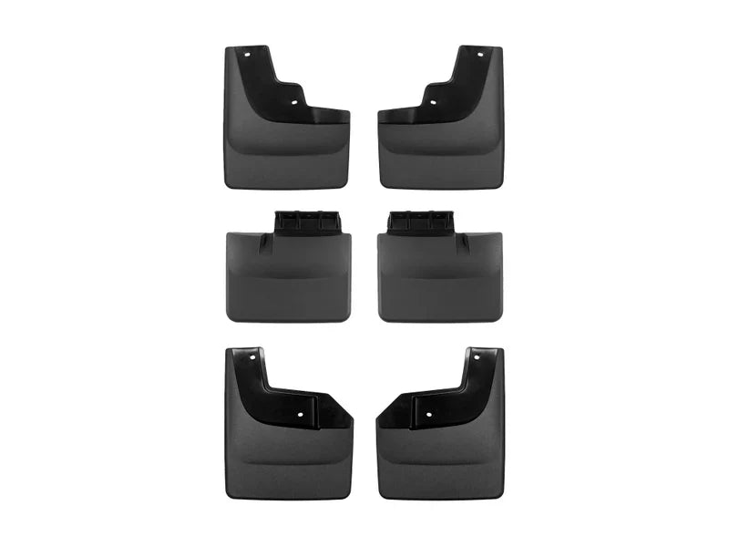 21-25 Ford F-150 Raptor WeatherTech 110150-110151-120150 No Drill MudFlaps (Front + Mid + Rear Set) - Black