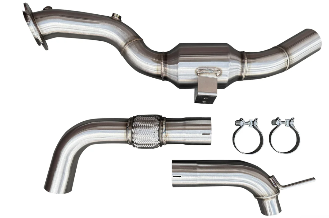 24-25 Ford Mustang EcoBoost CVF ECOMUS24CDP-1 3" Stainless Steel Catted Downpipe