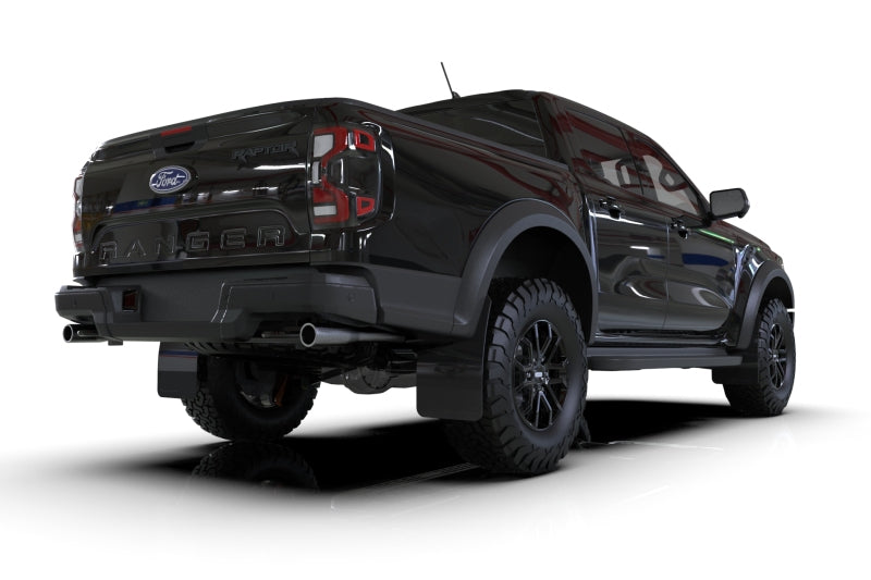 23-25 Ford Ranger Raptor Rally Armor MF123-UR-BLK-MBK Black UR Mud Flap Metallic Black Logo