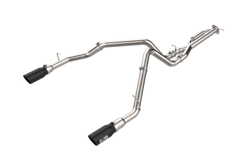 21-25 Ford Raptor V6 3.5L aFe 49-33151-B Vulcan Series 3 IN to 3-1/2 IN Stainless Steel Cat-Back Exhaust System - Black